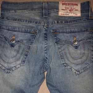 True Religion Mens Skinny Jeans Size 29 Skinny Flap Red Orange